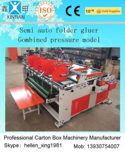 Easy Operation Carton Folder Gluer Machine With Pressure Press Function