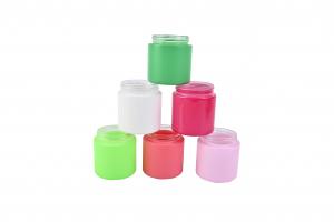 Quality Custom Color Painted Glass Jar Smell Proof Semi Transparent With Match Lid Graphic Design 60ml for sale