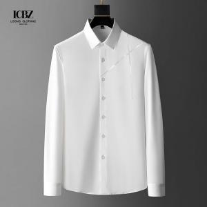 Quality Large Size Custom Embroidered Mens Shirts in Oversized Design with Woven Fabric for sale