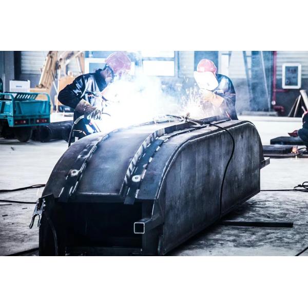 customized Swamp Buggy With Pontoons Floating Amphibious Pontoon used for 7 - 50 Ton Excavator