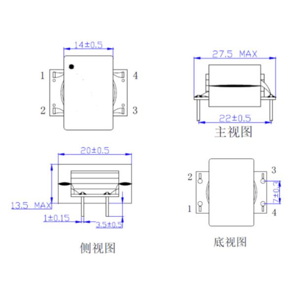 Quality Customized ER20 Planar Power 220V To 12V Transformer for sale