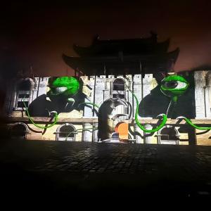 Quality Mapping 3D Facade Projector Hall Architecture Projective Texture Animation Curved Screen for sale