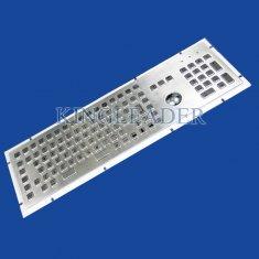 Buy Rugged Metal Industrial Keyboard With Trackball 103 Function Keys And Number Keypad at wholesale prices