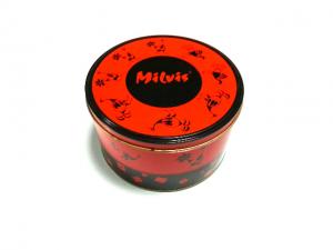 Red Airtight Food Grade Tin Containers For Coffee / Medicine