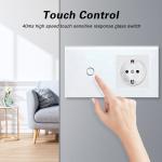 Type 146 Tempered Glass Panel Switch And Socket Outlet With LED Indicator