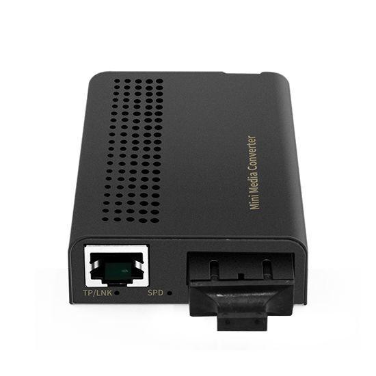 Buy Mini 1x 10/100/1000Base-T RJ45 to 1x 1000Base-X SC 850nm 500m MM Gigabit Ethernet Dual Fiber Media Converter at wholesale prices