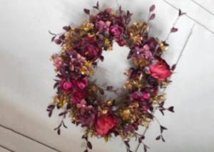 Quality Realistic 55cm Autumn Style Artificial Flower Wreath for sale