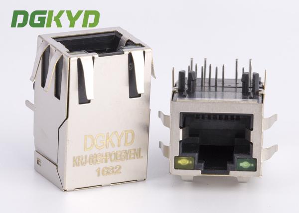 Buy PoE RJ45 Ethernet Connector side entry tab up 100Mb rj45 modular jack customized at wholesale prices
