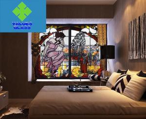 Quality Multi Colored Tiffany Style Glass , Stained Glass Window Panels 3mm Thickness for sale