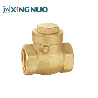 Buy Screwed Thread Swing Check Valve One-way Check Valve DN15-25 Forged Brass Stop Check Valve with 1 PSI Cracking Pressure at wholesale prices