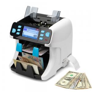 China FMD-985 denomination mix value counter currrency currency counting machine two pocket banknote sorting machine dual CIS on sale