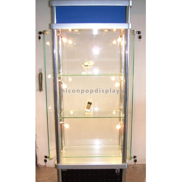 Flooring Lighting Glass Display Cabinet Custom Retail Store Gondola Display Units