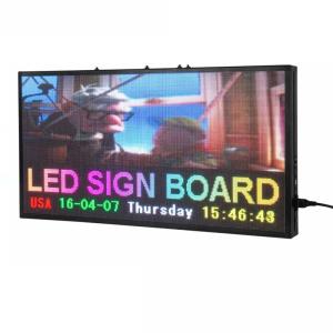 China Full Color Indoor Scrolling LED Text Sign Display 96*384cm With Adjustable Brightness on sale