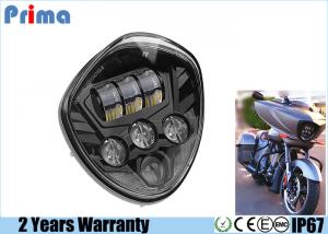 Quality 60W Cree Motorcycle LED Headlights High 3450LM Low 2800LM IP67 Waterproof for sale