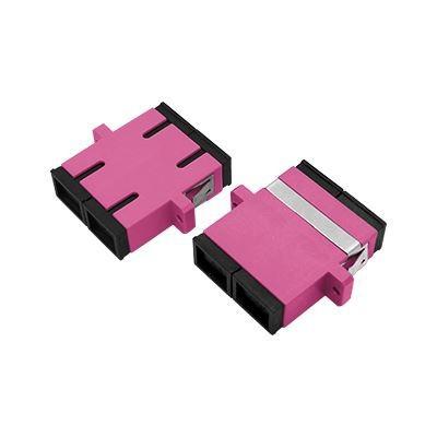 Buy Purple SC To SC Adapter OM4 SC SC Duplex Adapter With Flange at wholesale prices