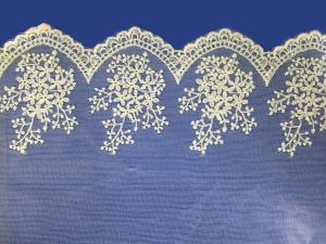 Quality African lace fabrics Embroidery Lace Fabric cord guipure white lace fabric for sale