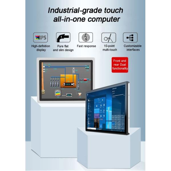 Embedded Linux IP65 Waterproof 27 Inch I3 I5 I7 Rs232 Fanless All in One Smart Factory Capacitive Touch Panel PCs