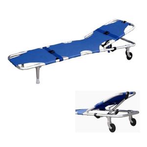 China Portable Double-Folded Rescue Transfer Stretcher With Wheels For Emergency on sale