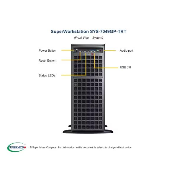 Stock SuperServer SYS-7049GP-TRT Server Computer Board Processor Combo 1.6T Hard Drive