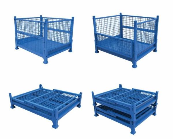Buy Storage Foldable Wire Mesh Container,wire mesh container with wheels at wholesale prices