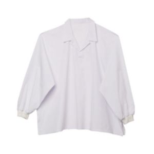Buy cheap Rib Knit Cuff Coat Polyester65% Cotton35% White Dust Work Clothes from wholesalers