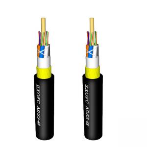 Quality 12 Core ADSS Optical Cable Self Supporting 100 Meter Span Moisture Proof for sale