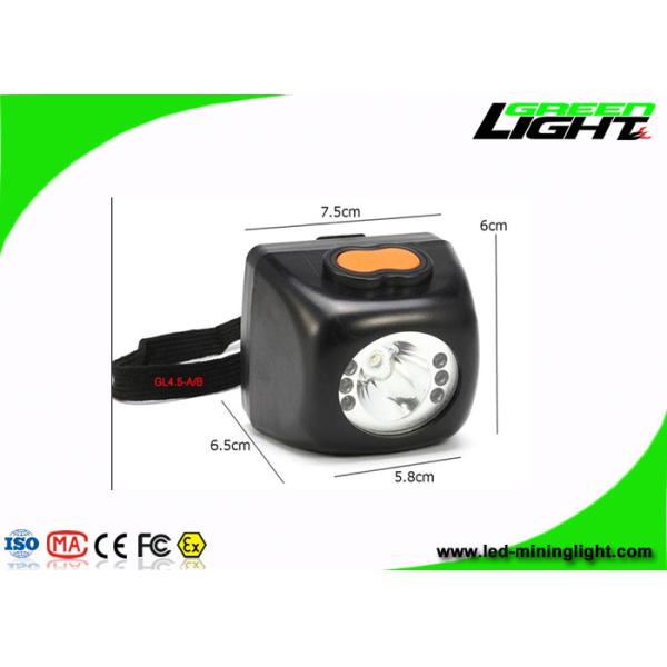 4.5Ah Rechargeable Cordless Mining Cap Lamp 4000Lux 1.3W With Safety Rope Digital Screen