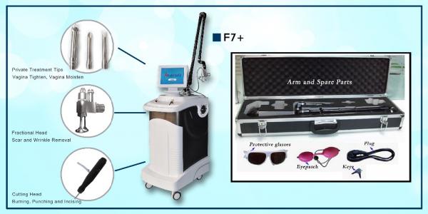 Vertical F7+ fractional vaginal co2 fractional laser machine for vaginal tighten skin resurfacing , acne scare removal