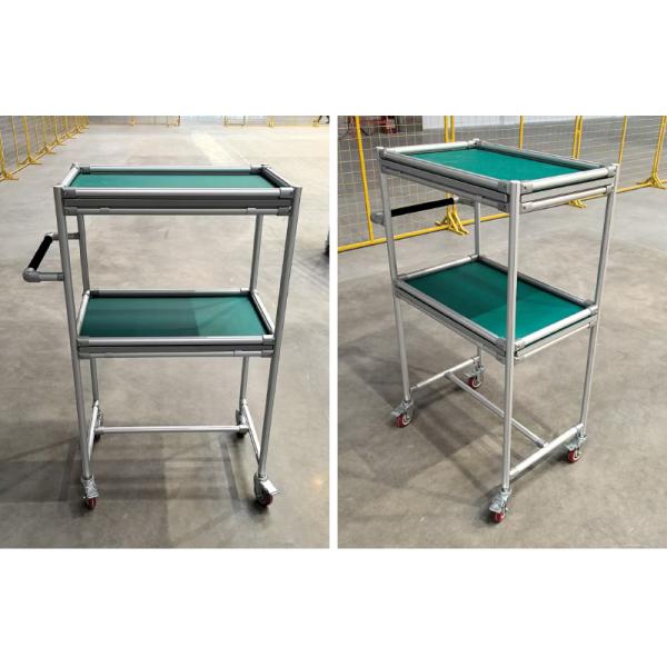 Material Rack System Made From The Third Generation Lean Pipe Aluminum Alloy Tube  Assemble Cart  Hand Trolley