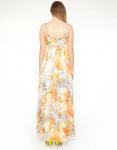 Chiffon Print Floral Ankle Maxi Dress , Ladies Lightweight A-line
