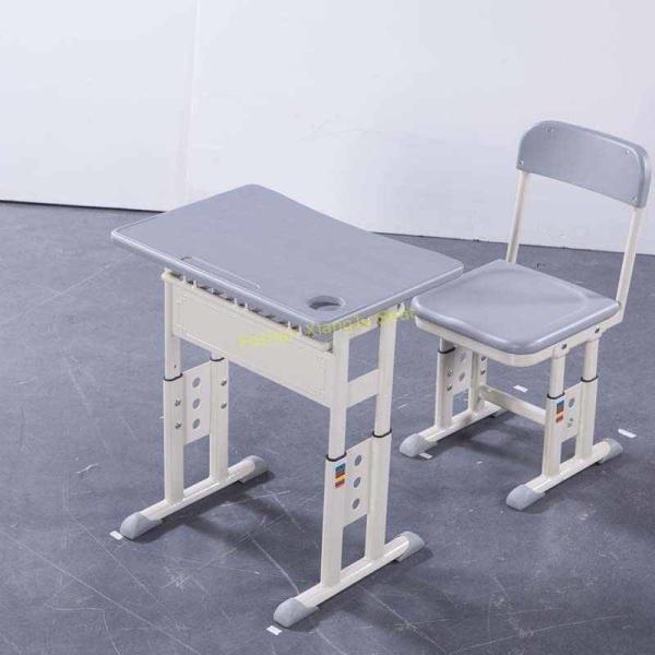 HDPE Steel Adjustable Height Middle School Desk And Chair For Student