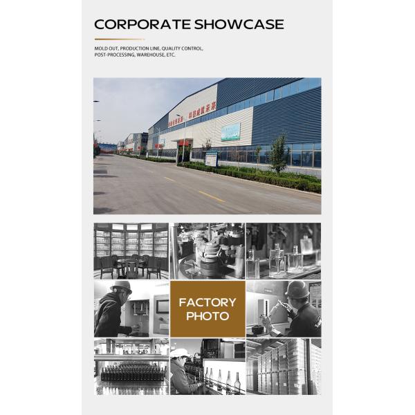 750ml Brandy or Whisky Glass Bottle Packaging with Unique Design and Acid Etch Surface