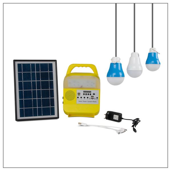 5W Solar Rechargeable Light with Radio, Bluetooth Speaker & USB for Home & Campers