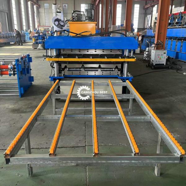 Double Layer Tr4 Tr5 Roofing Sheet Roll Forming Machine 3kw Power Saving