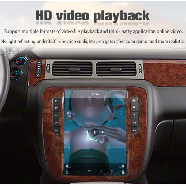 Viknav Car Radio For GMC-Yukon/Chevy Suburban Tahoe Auto AC (2007-2013)12.1 Inch Android 13 IPS Touch Screen Navigation