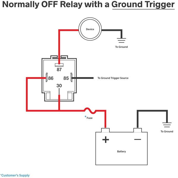 Small Automobile SPST 4 Pin 30 Amp Relay 12V