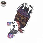 Fashion Dog Sequin Embroidery Patches Handmade 15.5*24.5cm Size Sew On Style