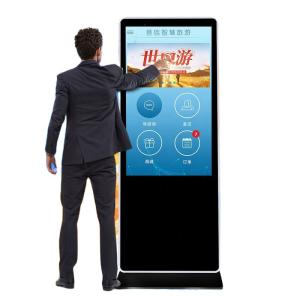 Quality Free stand 55&quot; inch interactive capacitive multi touch screen display CAPT touch monitor with Win10/11 PC or Android OS Kiosk for sale