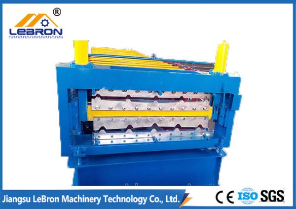 Buy Yellow color New double layer roofing sheet roll forming machine 2018 new type PLC control automatic roll forming at wholesale prices