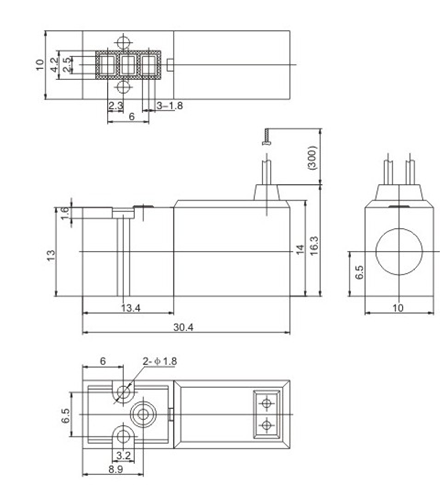 10mm 15mm 3/2 Miniature Solenoid Valve 1.3W 24VDC For Pneumatic Automation Of Textile And Knitting