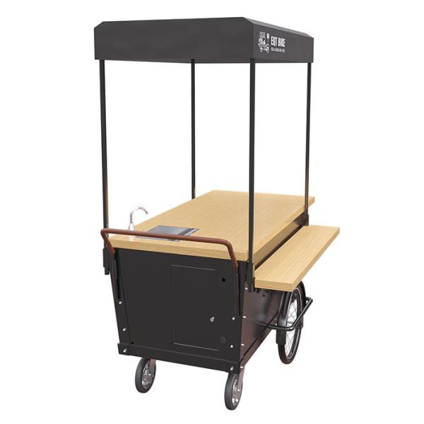 Buy Durable Coffee Bicycle Push Cart With Extensible Main Operating Table at wholesale prices