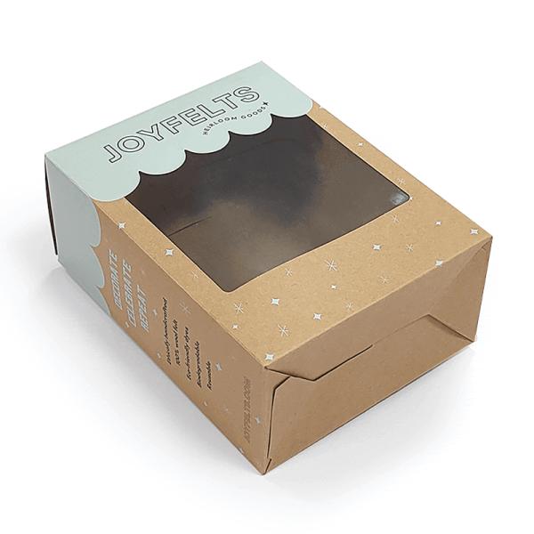 Kraft Paper Tuck Top Auto Lock Boxes With Cutting Windows Customized Shape
