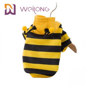 Quality Apis Florea Pet Clothing Strip Bee Funny Costume Dog Hoodie Clothes for sale