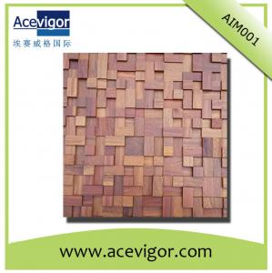 Quality antique wood mosaic tiles for indoor wall/background decoration for sale
