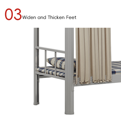 Support customization High Grade Quality Guaranteed Full Size Black Color Bunk Metal Frame Twin Bunk Bed