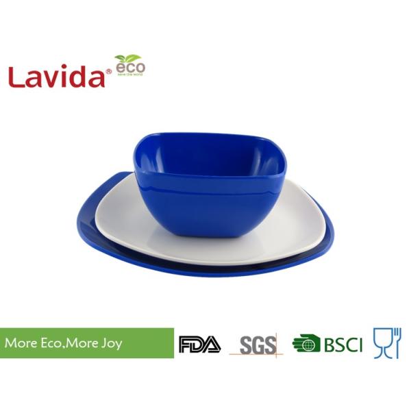Square Shape Melamine Dinner Set Popular Color Anti - Bacteria Formaldehyde Free