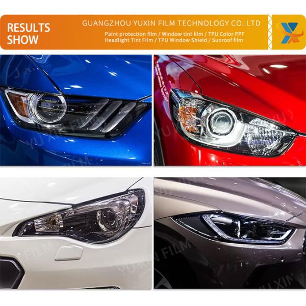 0.3x15M Self Healing Car Photochromic Headlight Film Purple To Black TPU Light Control Film