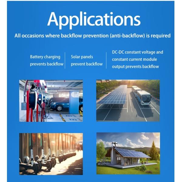 150V 200V 80A High Current Ideal Diode Module with Potting Module for Solar Anti-reverse Charging Current Protection