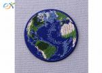Blue Earth World Planet Embroidered Badge Patch Iron On Custom Sew On Patches