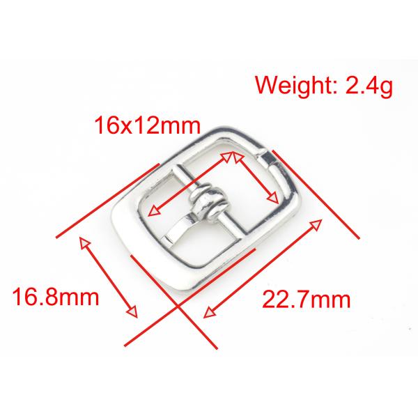 16mm Inner Size Belt Pin BuckleNickle Color Replacement Mens Belt Buckles